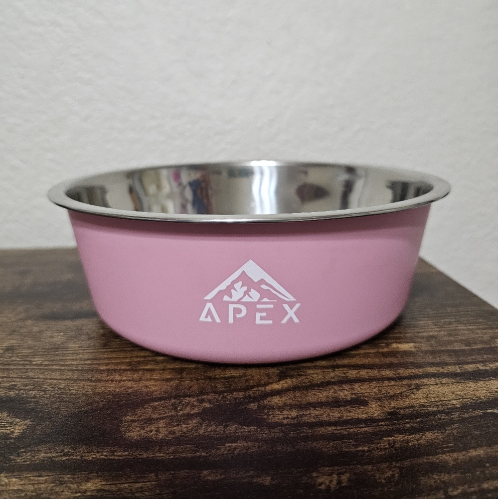 Apex Pink Stainless Steel Pet Dish